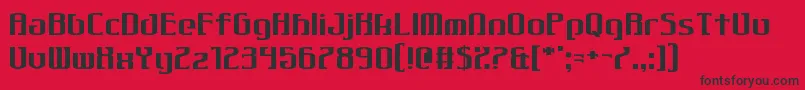 Gothiqua Font – Black Fonts on Red Background