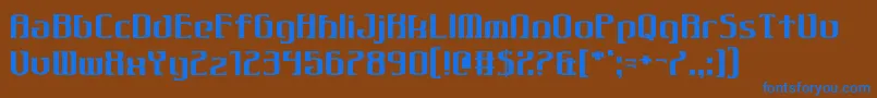 Gothiqua Font – Blue Fonts on Brown Background