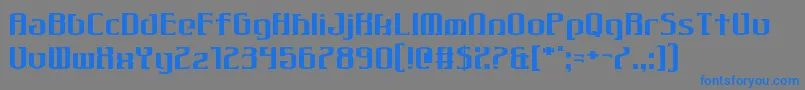 Gothiqua-Schriftart – Blaue Schriften auf grauem Hintergrund