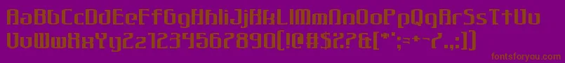 Gothiqua Font – Brown Fonts on Purple Background