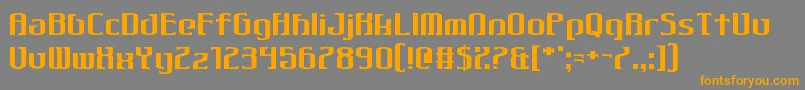 Gothiqua Font – Orange Fonts on Gray Background