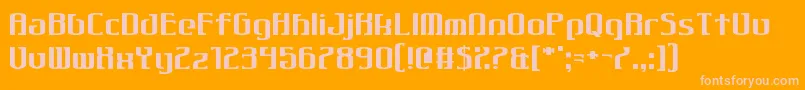 Gothiqua Font – Pink Fonts on Orange Background