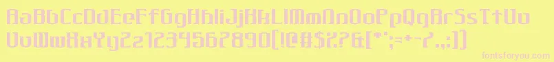 Gothiqua Font – Pink Fonts on Yellow Background