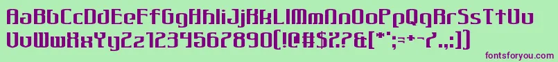 Gothiqua Font – Purple Fonts on Green Background