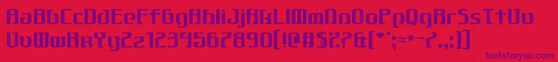 Gothiqua Font – Purple Fonts on Red Background