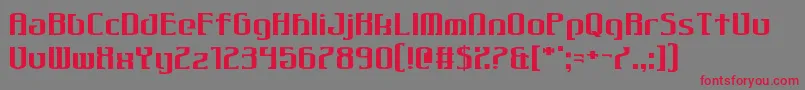Gothiqua-Schriftart – Rote Schriften auf grauem Hintergrund