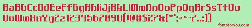 Gothiqua Font – Red Fonts on Green Background