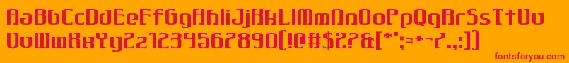 Gothiqua Font – Red Fonts on Orange Background