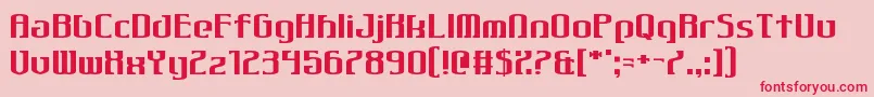 Gothiqua Font – Red Fonts on Pink Background
