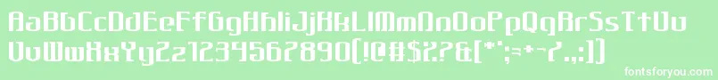 Gothiqua Font – White Fonts on Green Background