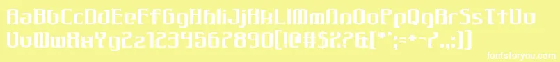 Gothiqua Font – White Fonts on Yellow Background