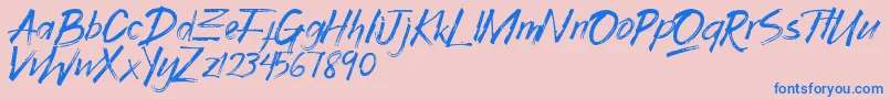 Gothix Font – Blue Fonts on Pink Background