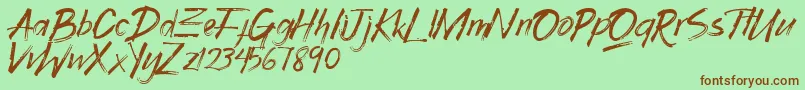 Gothix Font – Brown Fonts on Green Background