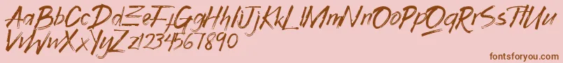 Gothix Font – Brown Fonts on Pink Background