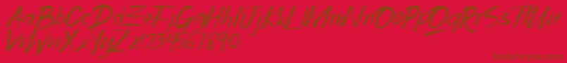 Gothix Font – Brown Fonts on Red Background