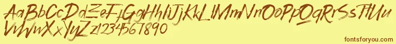 Gothix Font – Brown Fonts on Yellow Background