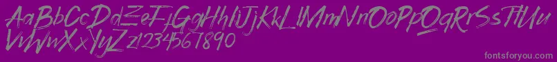 Gothix Font – Gray Fonts on Purple Background