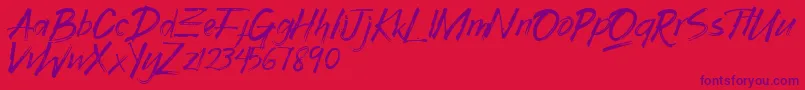 Gothix Font – Purple Fonts on Red Background