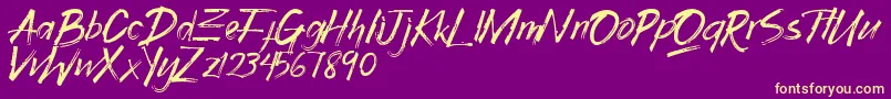Weitere Informationen zur Gothix-Schriftart Gothix-Schriftart – Gelbe Schriften auf violettem Hintergrund