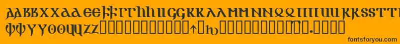 GOTIKAOE Font – Black Fonts on Orange Background