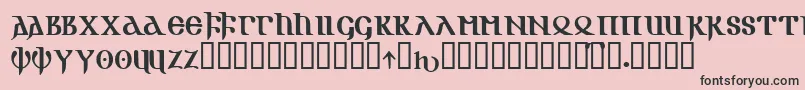 フォントGOTIKAOE – ピンクの背景に黒い文字