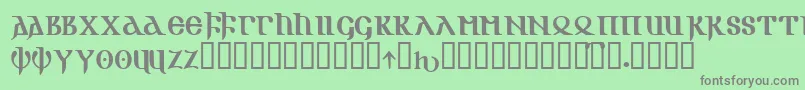 GOTIKAOE Font – Gray Fonts on Green Background