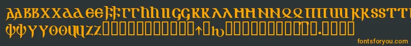 GOTIKAOE Font – Orange Fonts on Black Background