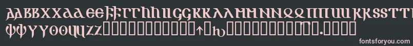 GOTIKAOE Font – Pink Fonts on Black Background