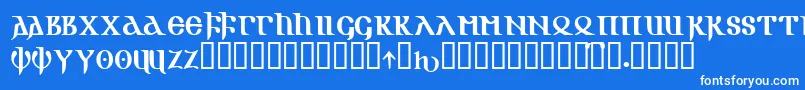 フォントGOTIKAOE – 青い背景に白い文字