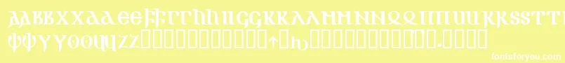 GOTIKAOE Font – White Fonts on Yellow Background