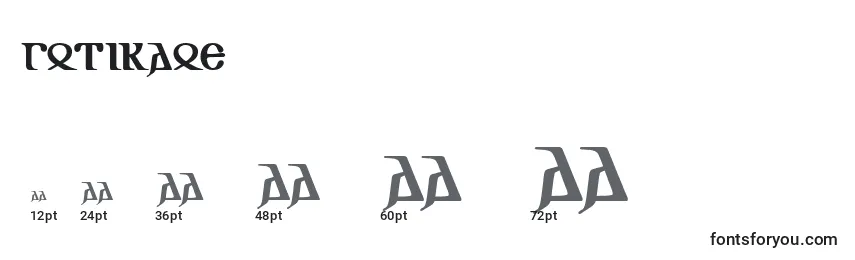 Размеры шрифта GOTIKAOE (128283)