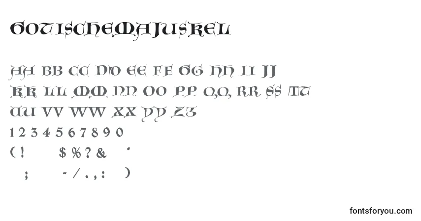 GotischeMajuskel (128284)フォント–アルファベット、数字、特殊文字