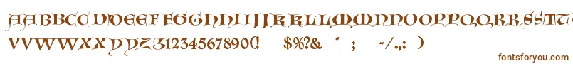 GotischeMajuskel Font – Brown Fonts on White Background
