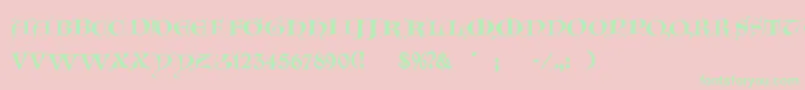 GotischeMajuskel Font – Green Fonts on Pink Background