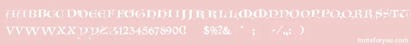 GotischeMajuskel Font – White Fonts on Pink Background