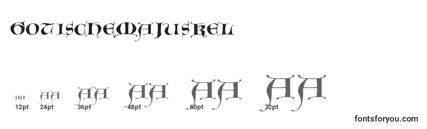 Размеры шрифта GotischeMajuskel (128284)