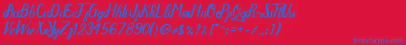 Gotmads Font – Blue Fonts on Red Background