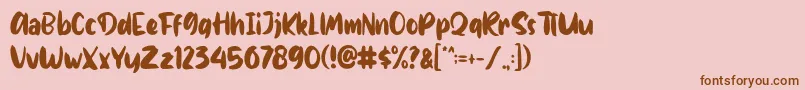 Gotten Font – Brown Fonts on Pink Background
