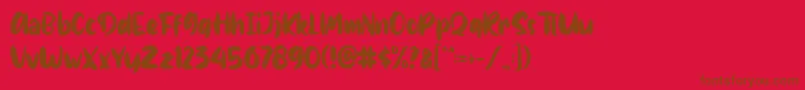 fuente Gotten – Fuentes Marrones Sobre Fondo Rojo