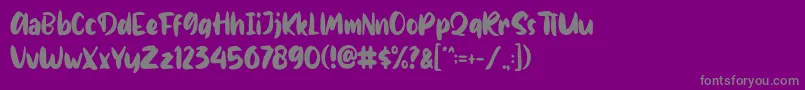 Gotten Font – Gray Fonts on Purple Background