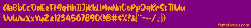 Gotten Font – Orange Fonts on Purple Background