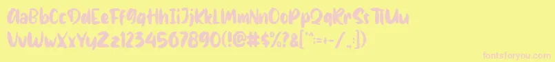 Gotten Font – Pink Fonts on Yellow Background