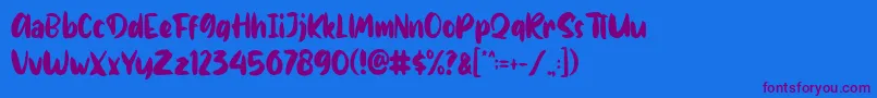 Gotten Font – Purple Fonts on Blue Background