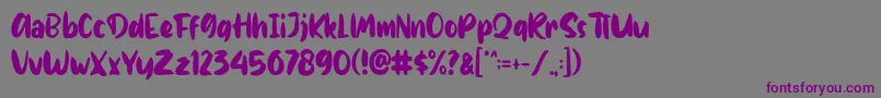 Gotten Font – Purple Fonts on Gray Background