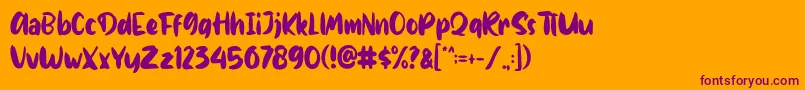 Gotten Font – Purple Fonts on Orange Background