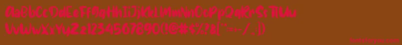 Gotten Font – Red Fonts on Brown Background