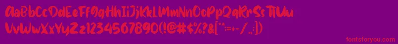 Gotten Font – Red Fonts on Purple Background