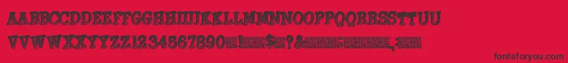 Gouldage Font – Black Fonts on Red Background