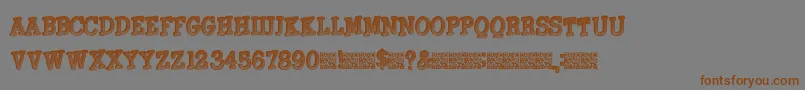 Gouldage-Schriftart – Braune Schriften auf grauem Hintergrund