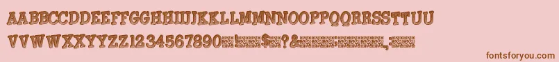 Gouldage Font – Brown Fonts on Pink Background